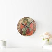 Der Prophet Elija, Pskov-Schule (Platte) Runde Wanduhr (Zuhause)