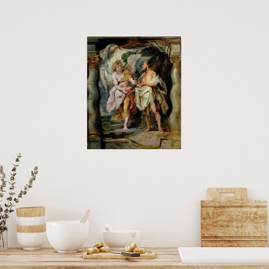 Der Prophet Elija und der Engel Poster (Küche)