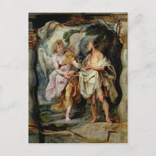 Der Prophet Elija und der Engel Postkarte