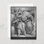 Der Prophet Ezekiel nach Michangelo Buonarroti Postkarte (Vorne/Hinten)