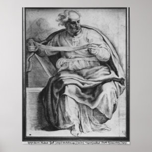 Der Prophet Joel nach Michangelo Buonarroti Poster
