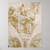 Der Prophet Jona und zwei zerstörte Lunettes Poster (Vorne)