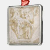 Der Prophet Jonas und zwei zerstörte Lunettes Silbernes Ornament (Links)