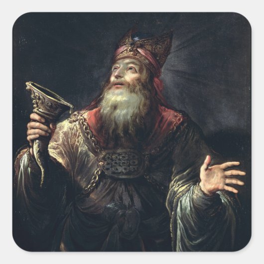 Der Prophet Samuel Quadratischer Aufkleber (Vorderseite)