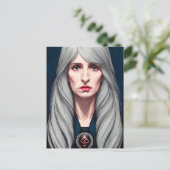 Der Protector Elder Hexe Fantasy Art Malerei Postkarte (Stehend Vorderseite)