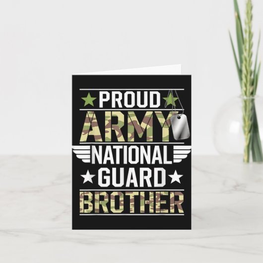 Der Proud Army National Guard Brother Veterans Day Karte (Vorderseite)
