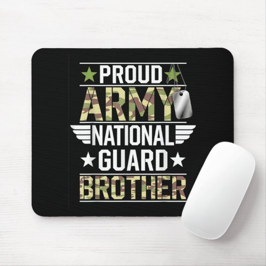 Der Proud Army National Guard Brother Veterans Day Mousepad (Mit Mouse)