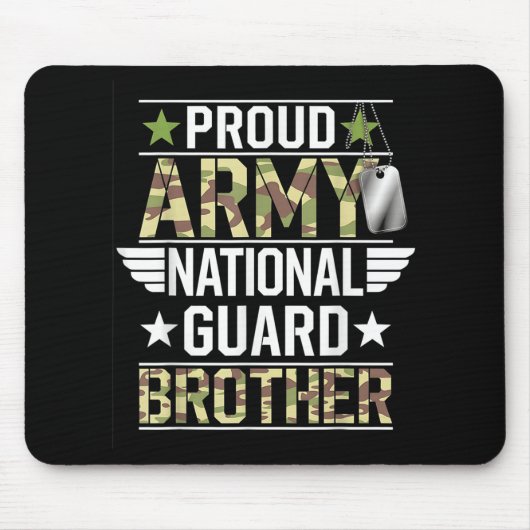 Der Proud Army National Guard Brother Veterans Day Mousepad (Vorne)