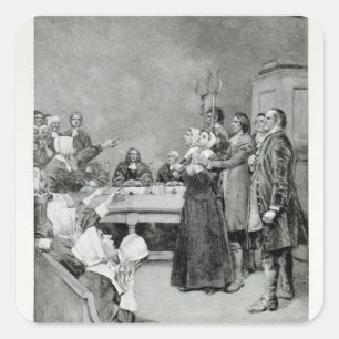 Der Prozess gegen eine Hexe Quadratischer Aufkleber