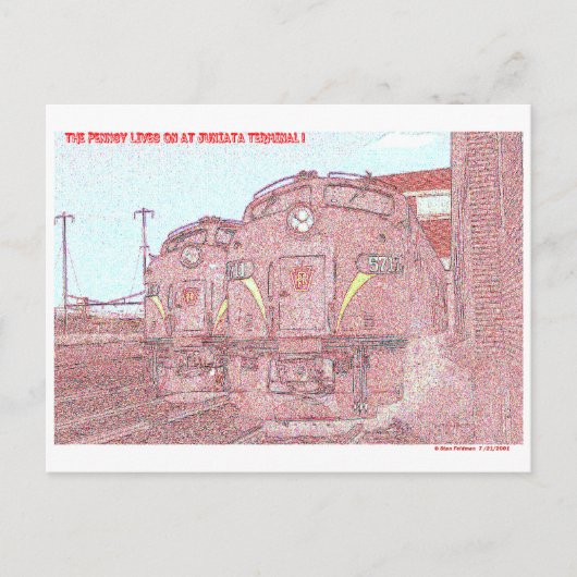 Der PRR lebt am Juniata Terminal Postkarte (Vorderseite)