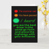 Der Prüfer sagte: Fahrprüfung bestanden Karte (Gelbe Blume)