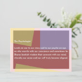 Der Psychologe Dankeskarte (Stehend Vorderseite)