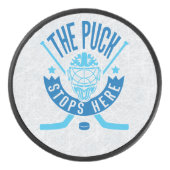 Der Puck hält hier Hockey Goalie Puck (Vorderseite)