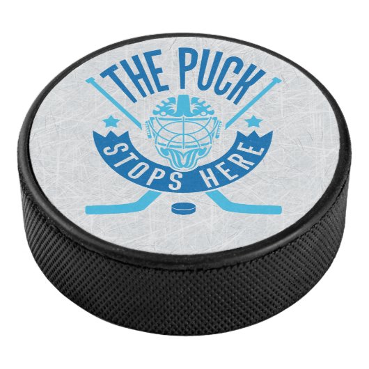 Der Puck hält hier Hockey Goalie Puck (3/4)