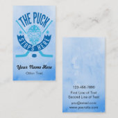 Der Puck hält sich hier auf Hockey Goalie Business Visitenkarte (Vorne/Hinten)