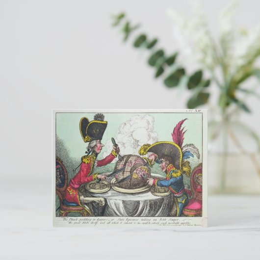 Der Pudding in Gefahr, 1805 Postkarte (Stehend Vorderseite)