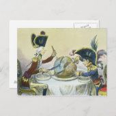 Der Pudding in Gefahr, 1805 Postkarte (Vorne/Hinten)