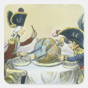 Der Pudding in Gefahr, 1805 Quadratischer Aufkleber
