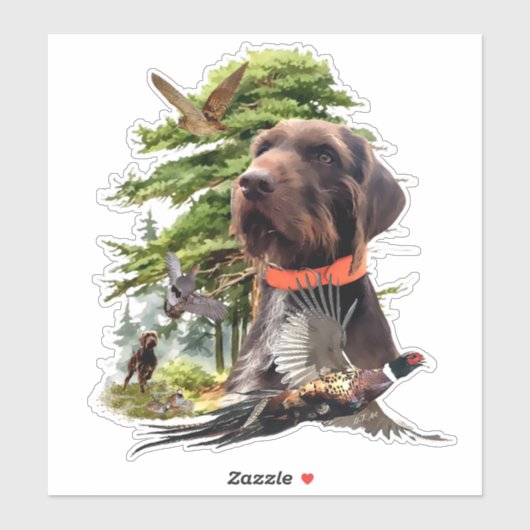 Der Pudelpointer Aufkleber (Blatt)