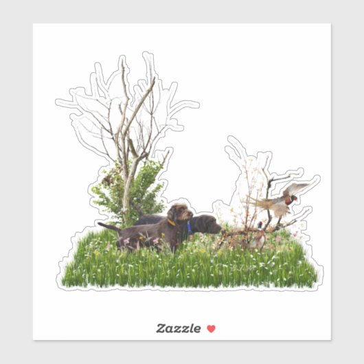 Der Pudelpointer Aufkleber (Blatt)