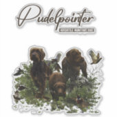 Der Pudelpointer Aufkleber (Vorderseite)