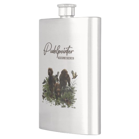 Der Pudelpointer Flachmann (Links)