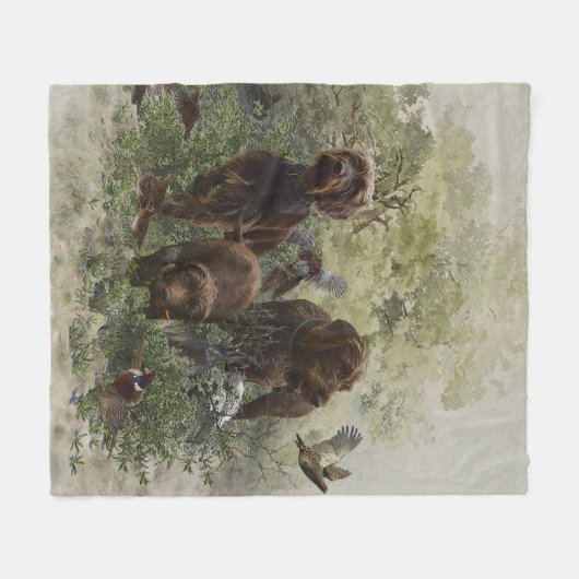 Der Pudelpointer Fleecedecke (Vorderseite (Horizontal))