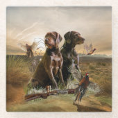 Der Pudelpointer Glasuntersetzer (Vorderseite)