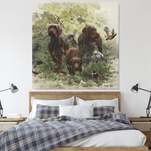 Der Pudelpointer Leinwanddruck (Insitu (Schlafzimmer))