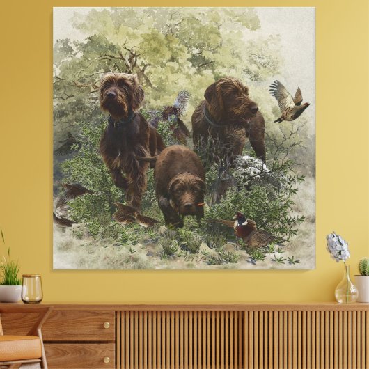 Der Pudelpointer Leinwanddruck (Insitu (Wohnzimmer))