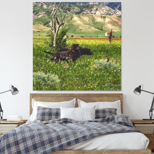 Der Pudelpointer Leinwanddruck (Insitu (Schlafzimmer))