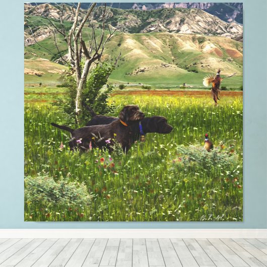 Der Pudelpointer Leinwanddruck (Insitu (Holzboden))