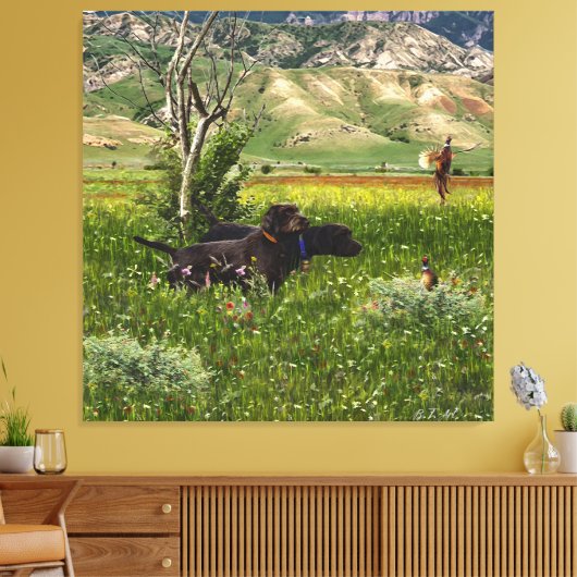 Der Pudelpointer Leinwanddruck (Insitu (Wohnzimmer))