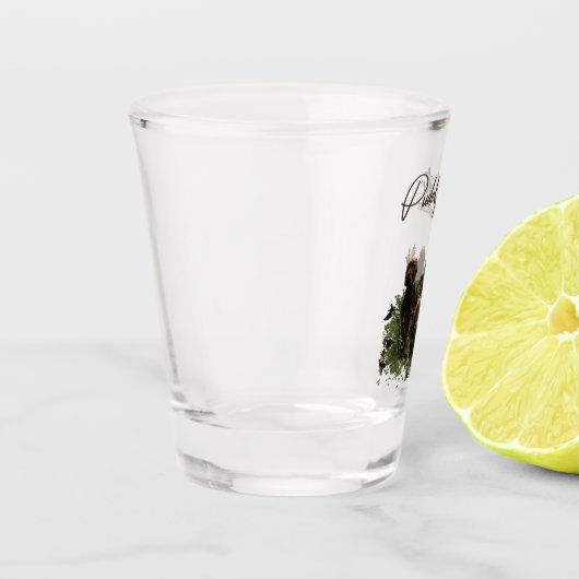 Der Pudelpointer Schnapsglas (Links)