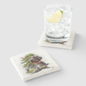 Der Pudelpointer Steinuntersetzer (Seitenansicht)