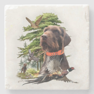 Der Pudelpointer Steinuntersetzer