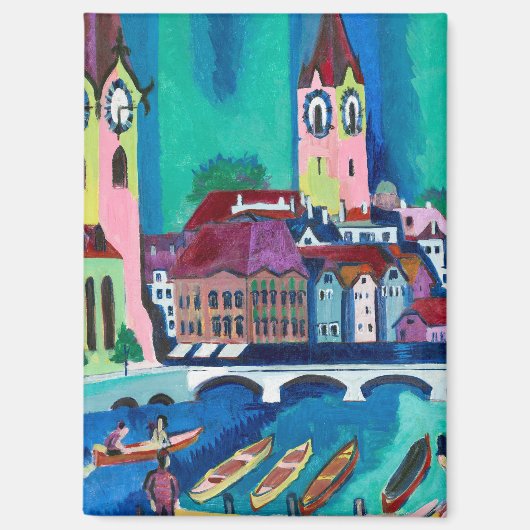 Der Puls der Stadt, Ernst Ludwig Kirchner Zürich Magnet (Vorderseite)