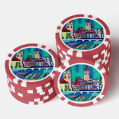 Der Puls der Stadt, Ernst Ludwig Kirchner Zürich Pokerchips (Stapel)