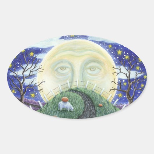 DER PUMPKIN MANN, FOLGE ART HALLOWEEN STICKERS Ova (Vorderseite)