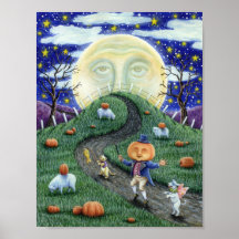 DER PUMPKIN-MANN TREFFT DEN MANN IM MUND, HALLOWEE