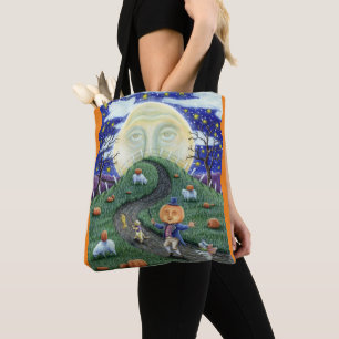 DER PUMPKIN-MANN TREFFT DEN MANN IM MUND, HALLOWEE TASCHE