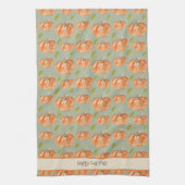 Der Pumpkin Patch "Happy Fall Ya'll" Geschirrtuch (Vertikal)