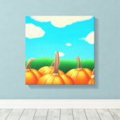 Der Pumpkin-Patch Leinwanddruck (Insitu (Holzboden))