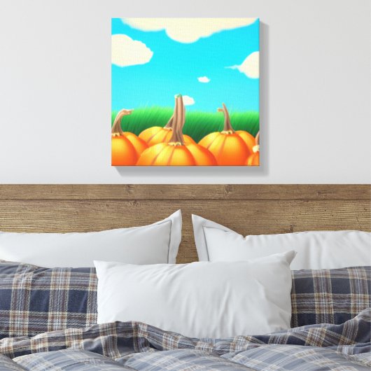 Der Pumpkin-Patch Leinwanddruck (Insitu (Schlafzimmer))