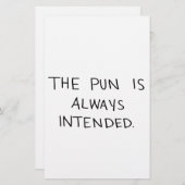 Der Pun ist immer vorgesehen." Briefpapier (Vorne/Hinten)