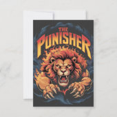 Der Punisher Fierce Lion Graphic Einladung (Vorderseite)