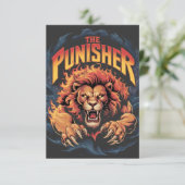 Der Punisher Fierce Lion Graphic Einladung (Stehend Vorderseite)