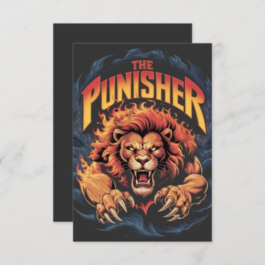 Der Punisher Fierce Lion Graphic Einladung (Vorne/Hinten)