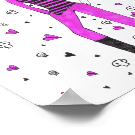 Der Punk Chick Poster (Ecke)