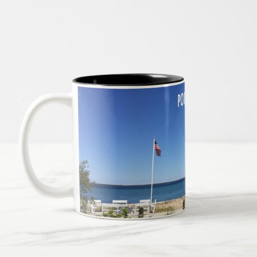 Der Punkt an der Punkt Nipigon Wickelrock-Tasse Zweifarbige Tasse (Links)